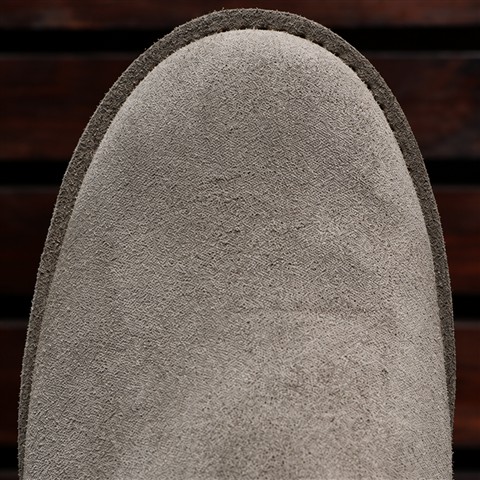 WESCO スレートラフアウト グレーレザー トゥのアップ