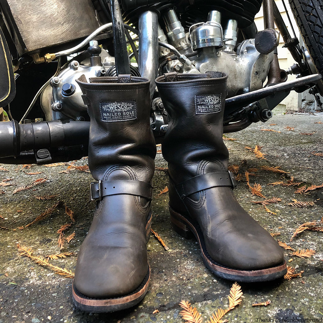 WESCO ウエスコ エンジニアブーツ レザー 本革 バイカー 8 EE 16 09 黒色 ブラック BLACK 約26㎝【1730】K - ブランド別