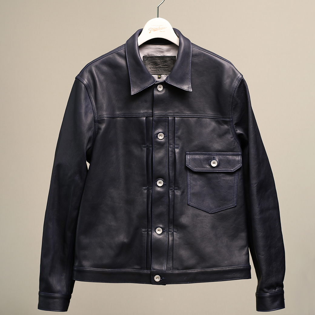 FindersKeepers x Yutaka Fujihara (BerBerJin) FK-TYPE ONE 1941 T-BACK Navy Horsehide