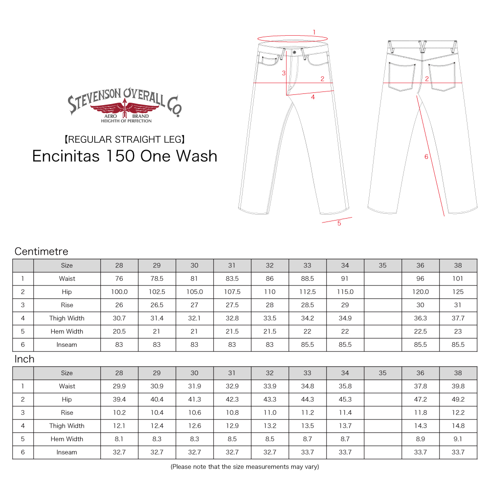 Stevenson Overall Co. Encinitas -150 REGULAR STRAIGHT LEG Denim Pants