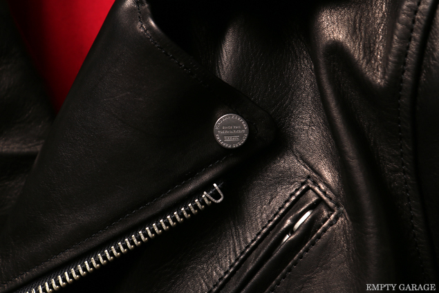 FindersKeepers x EMPTY GARAGE FK-RIDERS JACKET HORSEHIDE red silk