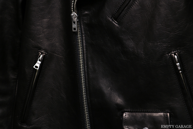 FindersKeepers x EMPTY GARAGE FK-RIDERS JACKET HORSEHIDE red silk