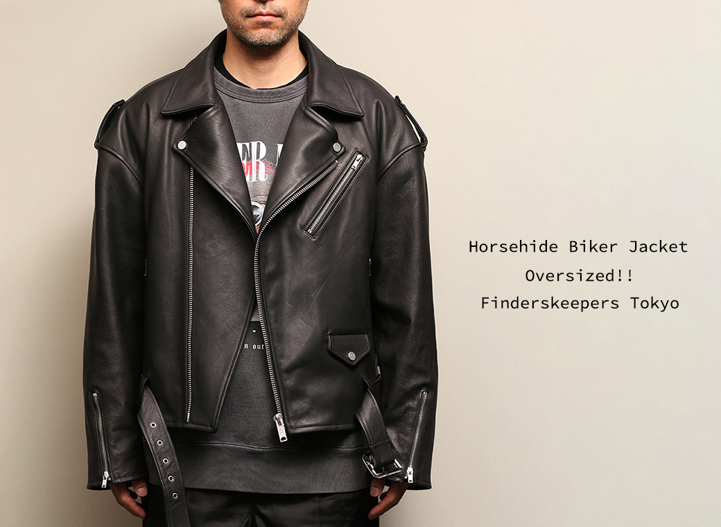 EMPTY GARAGE 限定販売 FindersKeepers FK-RIDERS NYC JACKET 4th Black Cowhide horsehide