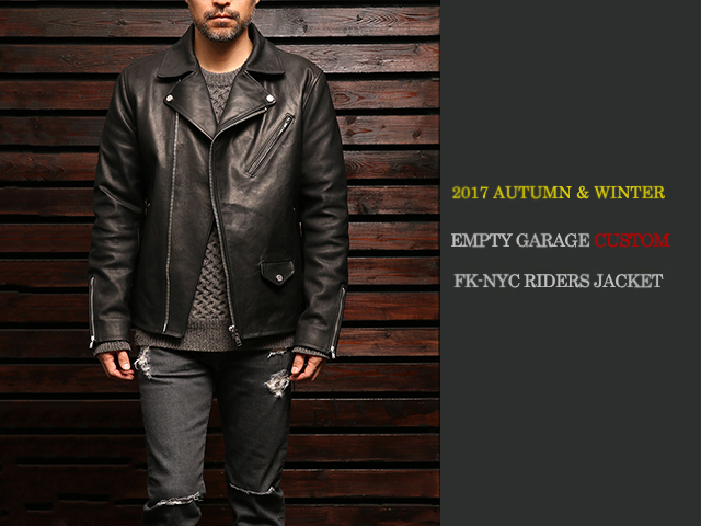 EMPTY GARAGE別注　FindersKeepers FK-RIDERS NYC JACKET Black HORSEHIDE