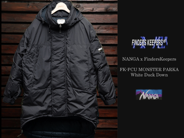 NANGA x FindersKeepers FK-PCU MONSTER PARKA White Duck Down