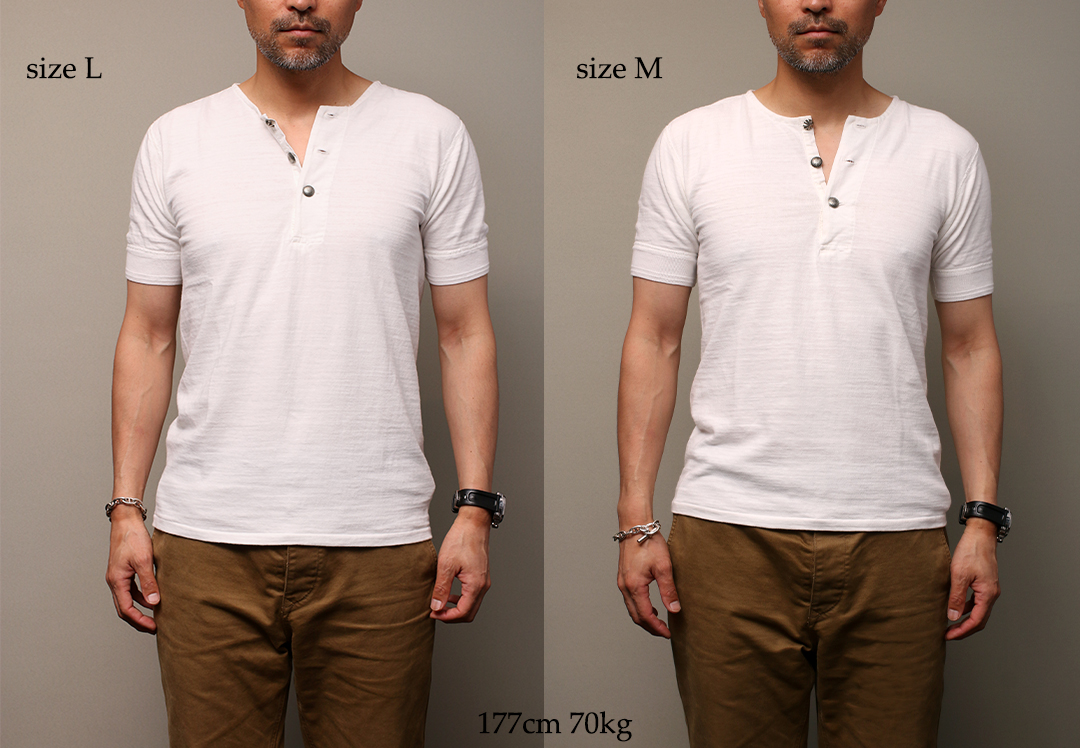 STEVENSON OVERALL CO. スティーブンソン オーバーオールズ コンチョ ヘンリーネックTシャツ