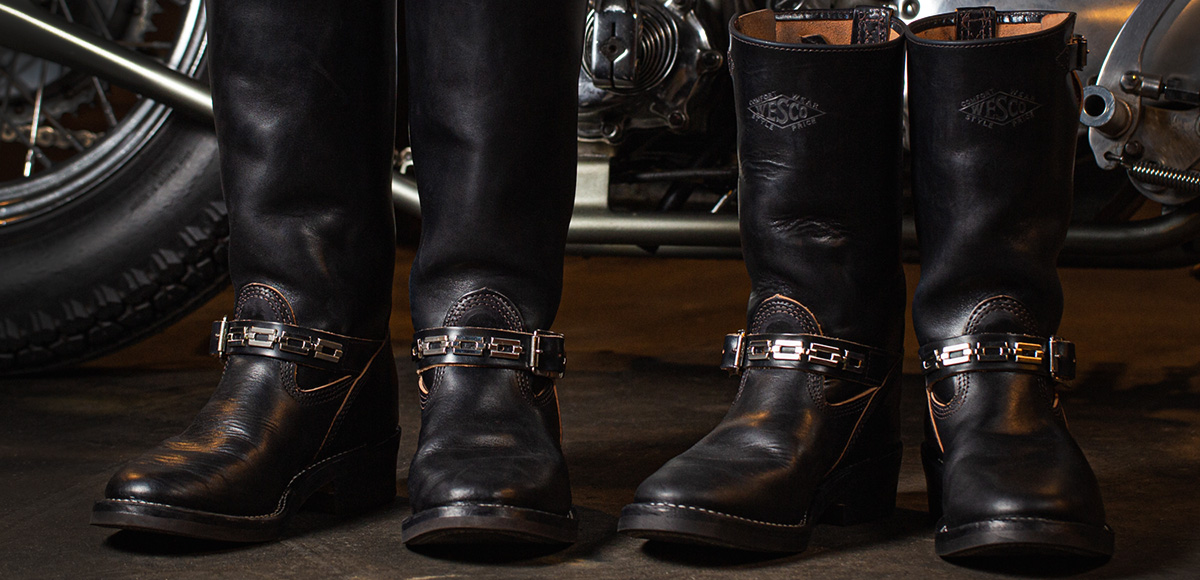 ［ウエスコ］ WESCO Vintage Riding Boots ブラック ホースハイド 11インチ丈(2022日本限定モデル)