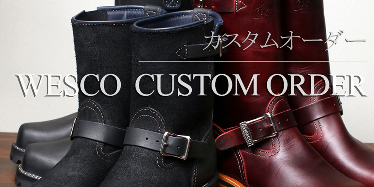 ウエスコ] WESCO BOOTS BOSS Navy Rough Out x Smooth Custom ウエスコ ...