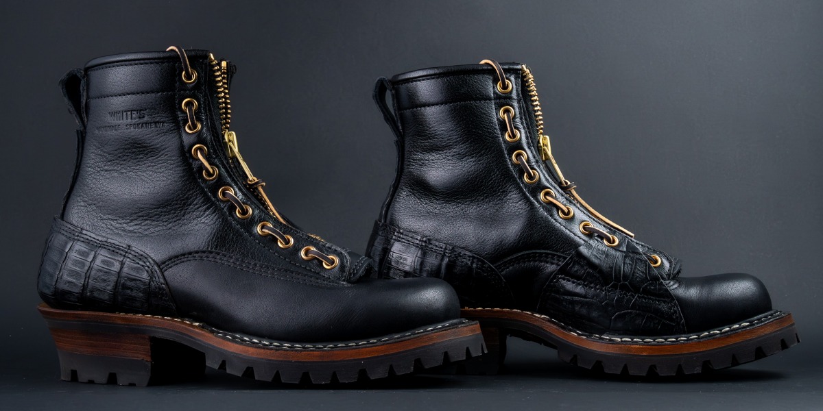 WHITE'S BOOTS Caiman Calf Buffalo Smoke Jumper