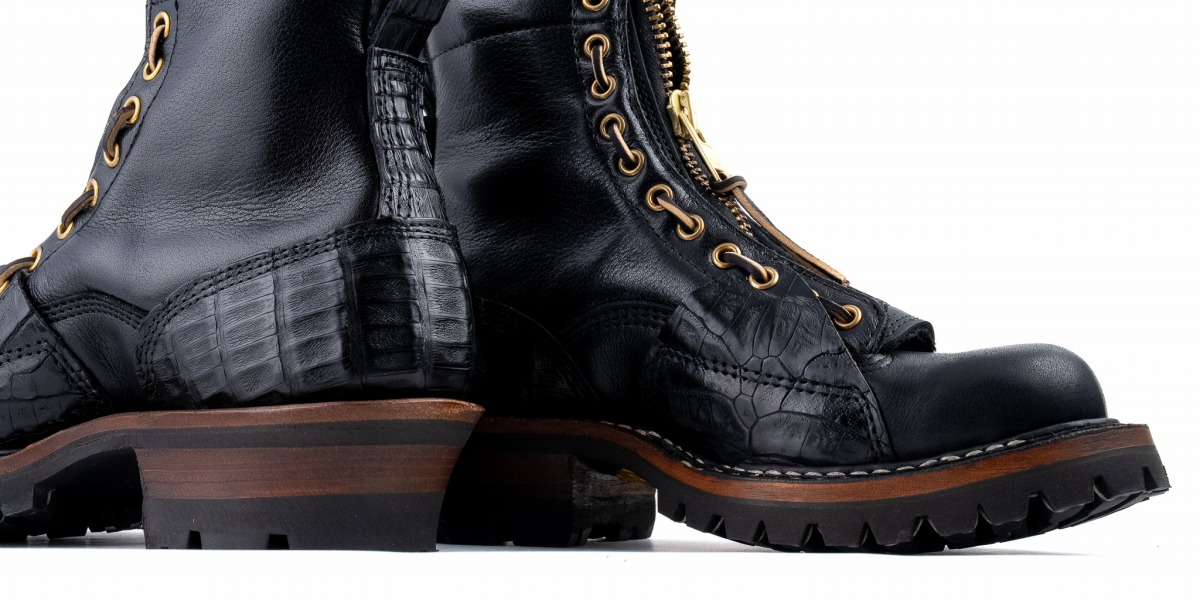 WHITE'S BOOTS Caiman Calf Buffalo Smoke Jumper レーストゥ仕様