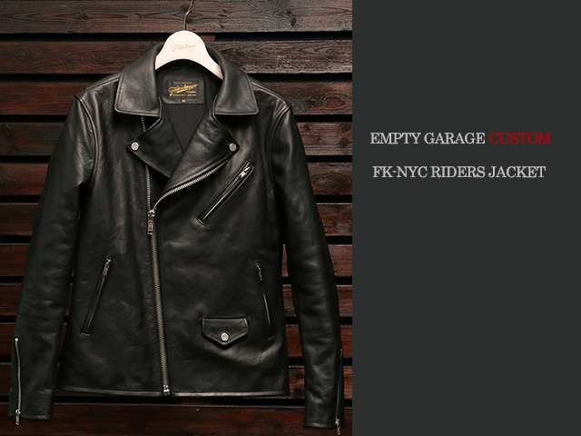 EMPTY GARAGE別注　FindersKeepers FK-RIDERS NYC JACKET Black HORSEHIDE