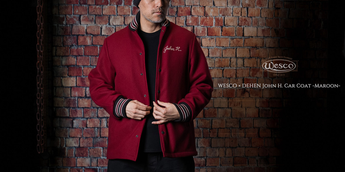 WESCO × DEHEN John H. Car Coat -Maroon-