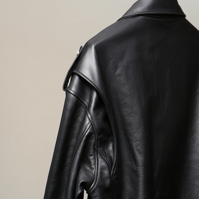EMPTY GARAGE 別注 FindersKeepers FK-RIDERS NYC JACKET 4th Black Cowhide 2018AW