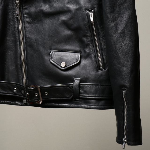 EMPTY GARAGE 別注 FindersKeepers FK-RIDERS NYC JACKET 4th Black Cowhide 2018AW