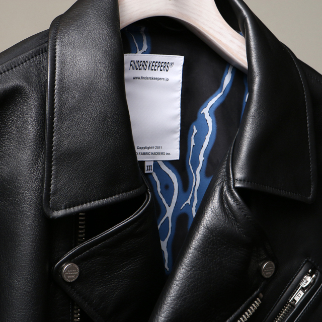 EMPTY GARAGE 別注 FindersKeepers FK-RIDERS NYC JACKET 4th Black Cowhide 2018AW