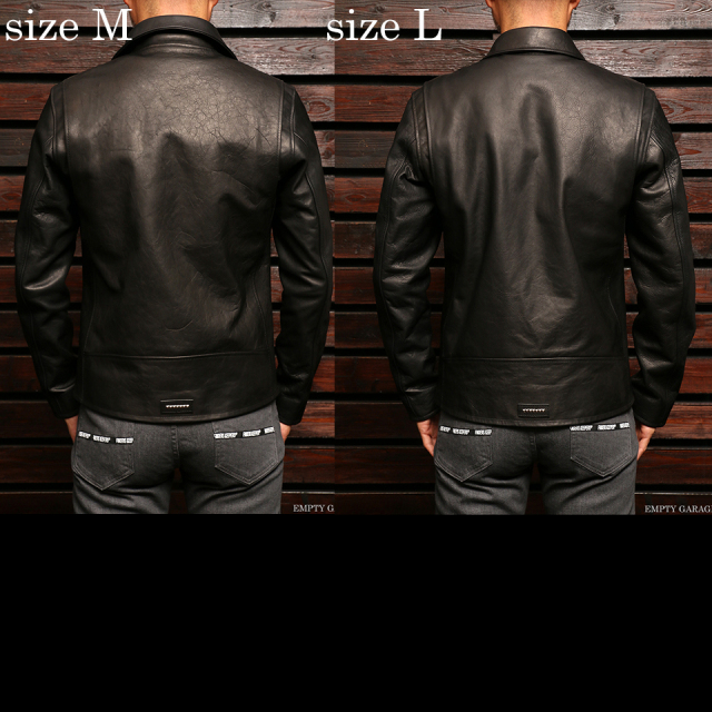 EMPTY GARAGE別注　FindersKeepers FK-RIDERS NYC JACKET Black HORSEHIDE 