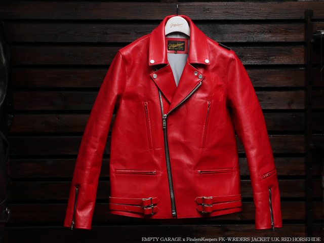 EMPTY GARAGE別注 FindersKeepers FK-W.RIDERS JACKET U.K. RED HORSEHIDE 