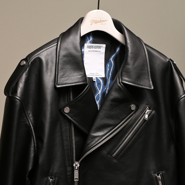 EMPTY GARAGE 限定販売 FindersKeepers FK-RIDERS NYC JACKET 4th Black Cowhide / Horsehide