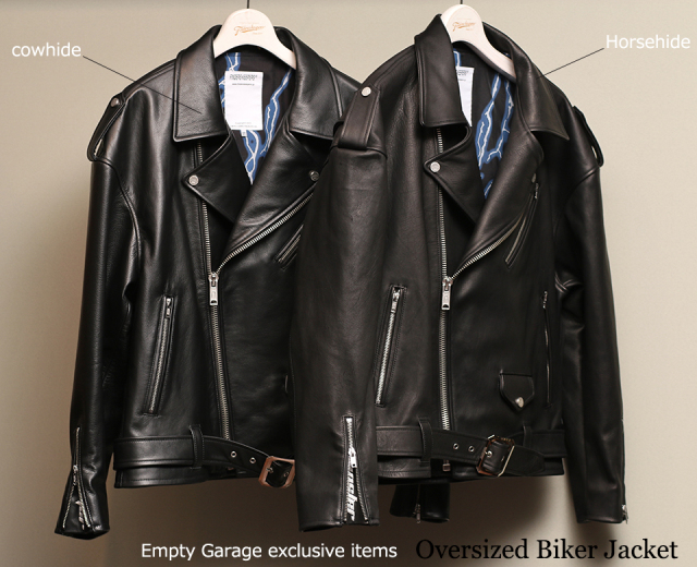 EMPTY GARAGE 限定販売 FindersKeepers FK-RIDERS NYC JACKET 4th Black Cowhide / Horsehide