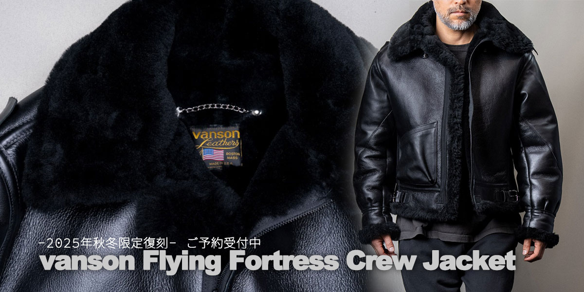 Vanson B-3 Special Black Mouton Jacket 2025FW